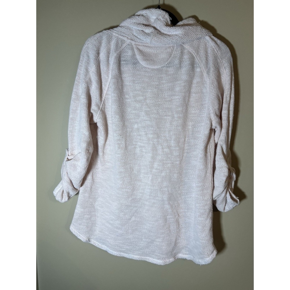 KENSIE Women Long Sweater Size XL Light Pink Long Sleeve Sweatshirt Cotton - Picture 6 of 6